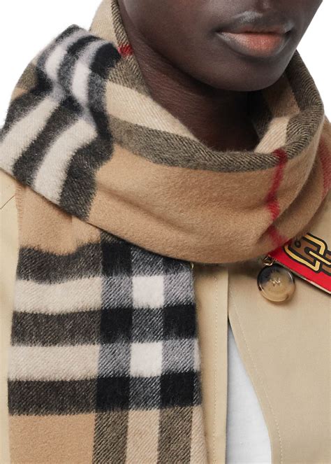 women's burberry silk scarf|burberry giant check cashmere scarf.